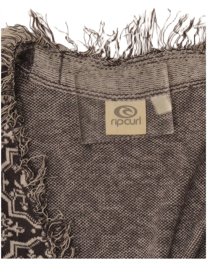 Maglione cardigan aperto da donna Rip Curl UK 8 Small Grey Fair Isle