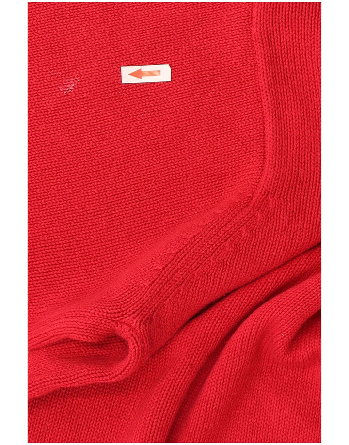 Maglione maglione girocollo da uomo Marks & Spencer grande cotone rosso