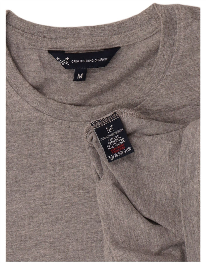 Crew Clothing T-shirt da uomo Top in cotone grigio medio