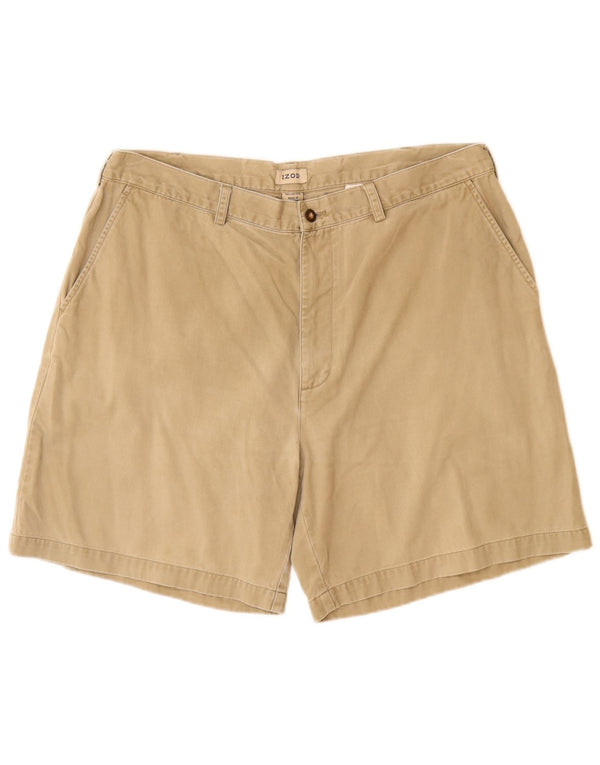 Pantaloncini chino da uomo IZOD W38 XL in cotone beige