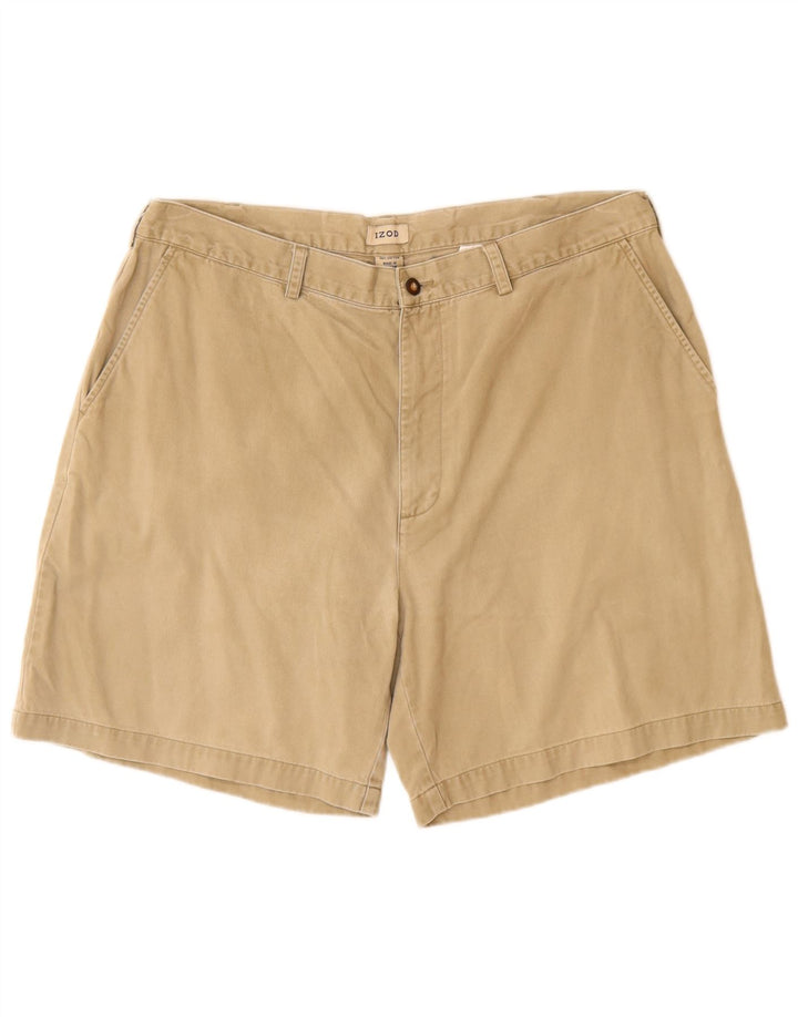 Pantaloncini chino da uomo IZOD W38 XL in cotone beige