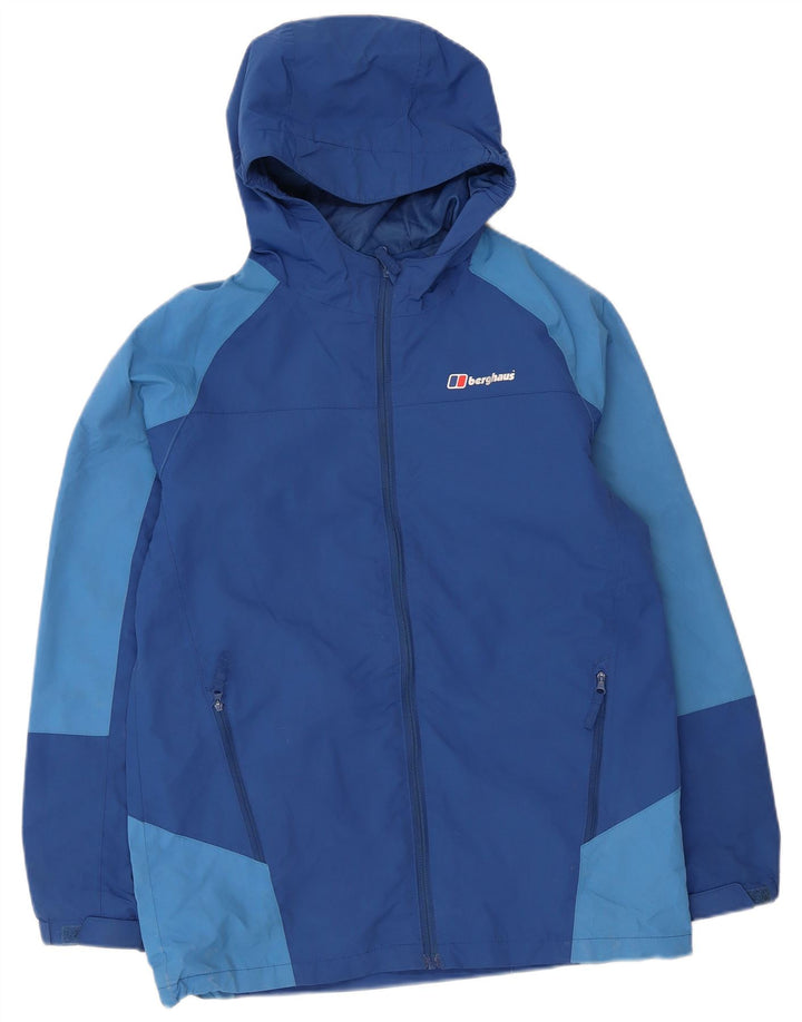 Giacca antipioggia con cappuccio per ragazzi Berghaus 12-13 anni Blu Colourblock in poliammide