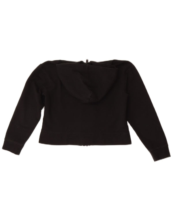 Felpa con cappuccio e zip corta per ragazze Jordan 10-11 anni, media, nera, sportiva