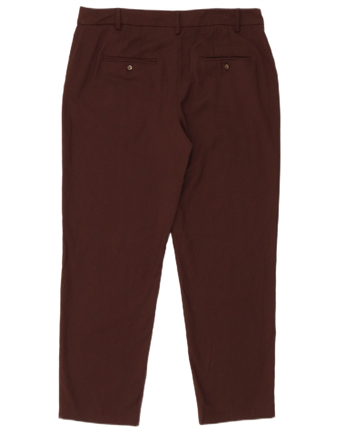 MARKS & SPENCER Pantaloni chino slim da donna UK 12 Medi W32 L27 Marrone