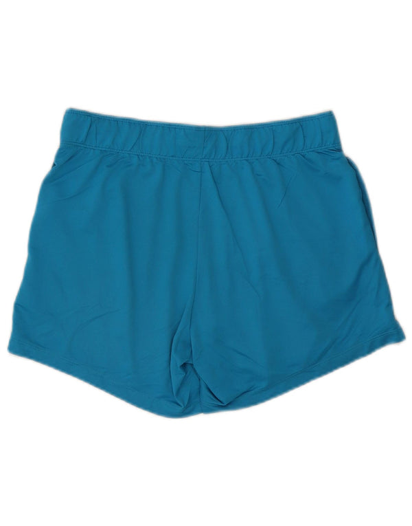 Pantaloncini sportivi NIKE Dri Fit da donna UK 10 piccoli poliestere blu