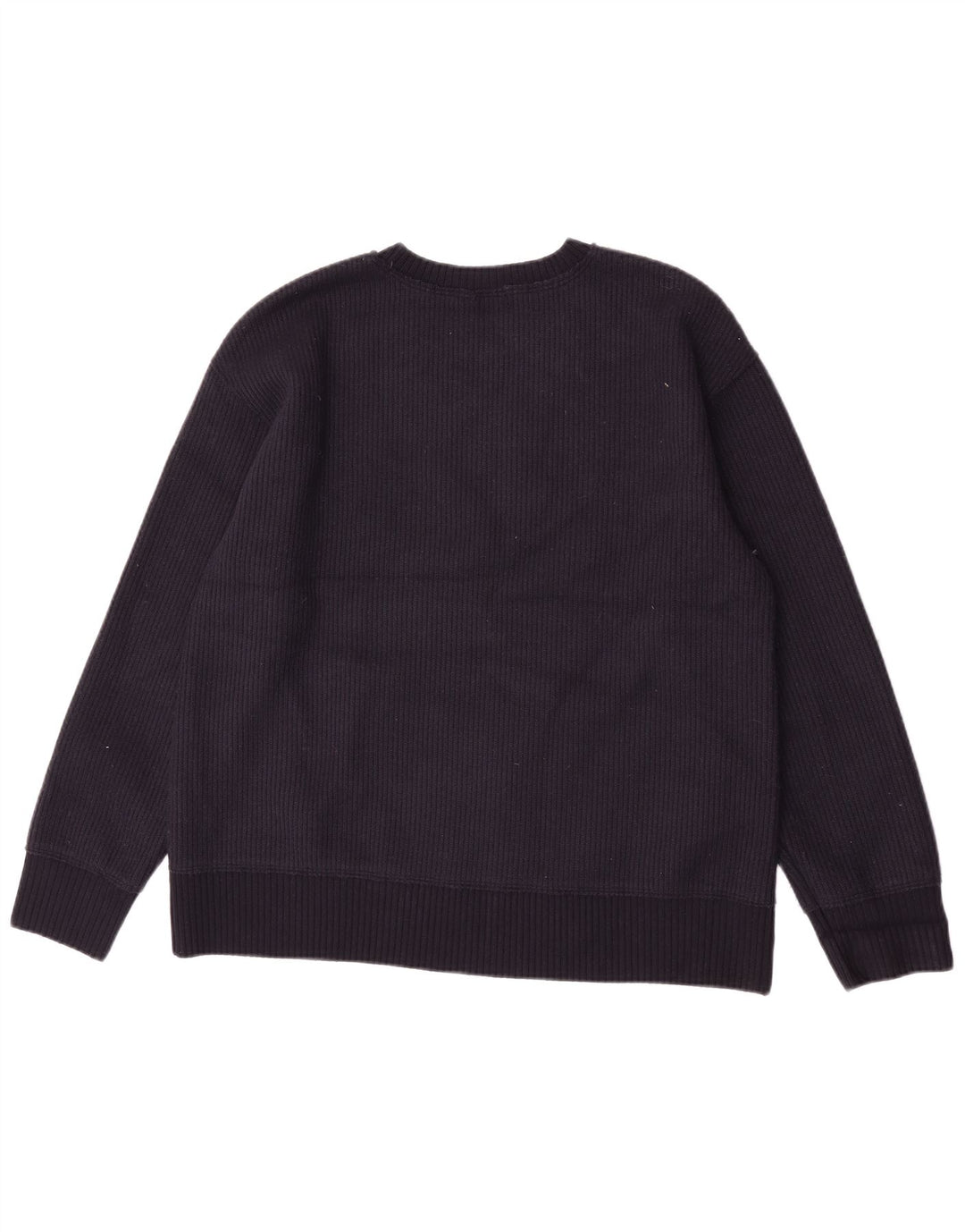 Maglione maglione girocollo da donna Zara UK 14 viscosa blu navy medio