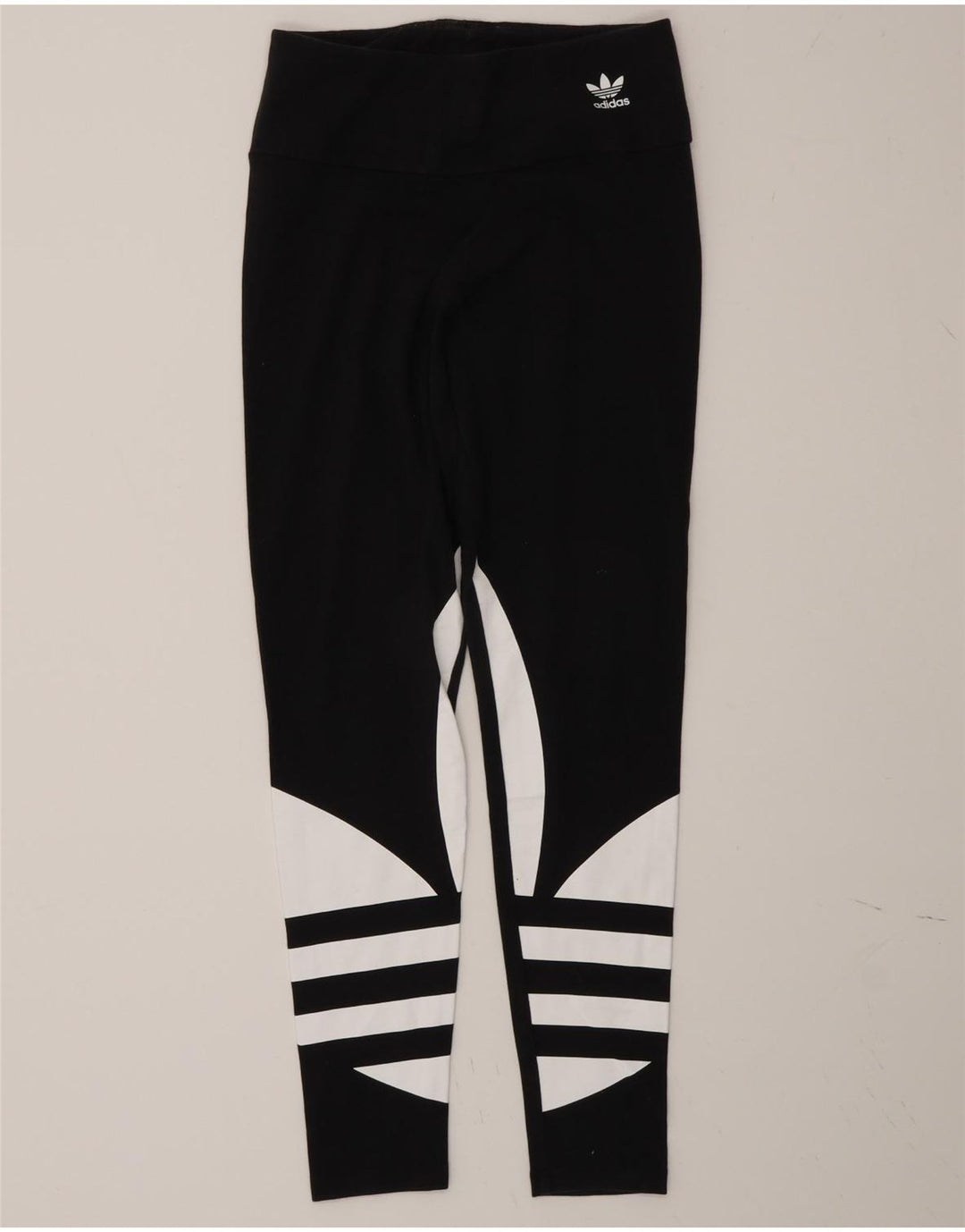 Leggings grafici da donna Adidas UK 10 Small Black Colourblock