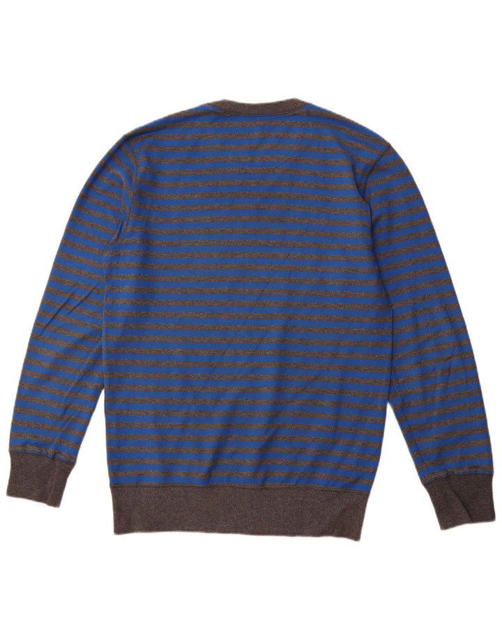 REEBOK Felpa da uomo Maglione piccolo in cotone a righe blu