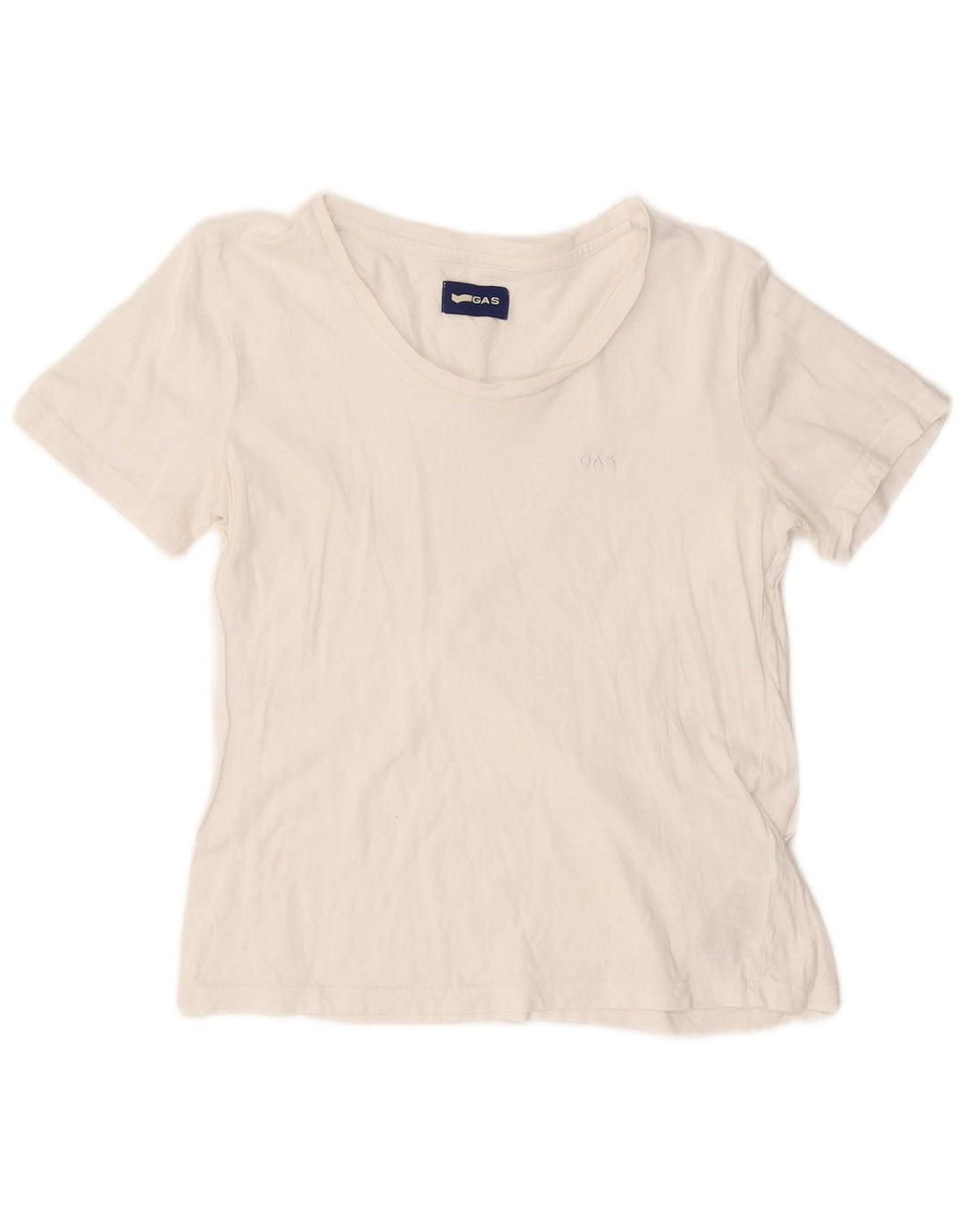 T-shirt da donna GAS Top UK 12 cotone bianco medio