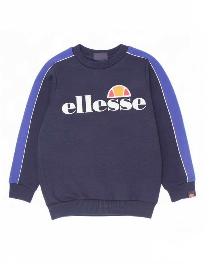 Felpa grafica per ragazzi Ellesse, 5-6 anni, color block blu navy