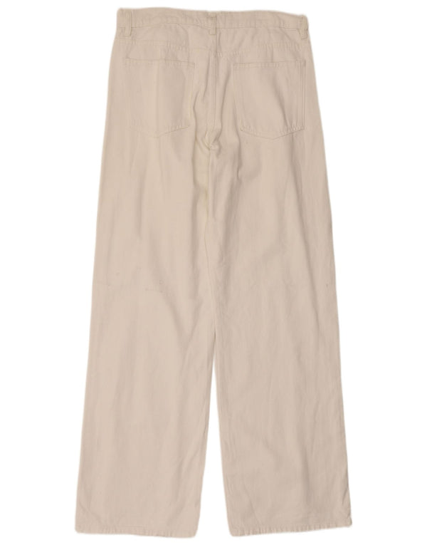 Jeans Zara da donna a gamba larga EU 40 medio W30 L32 bianco