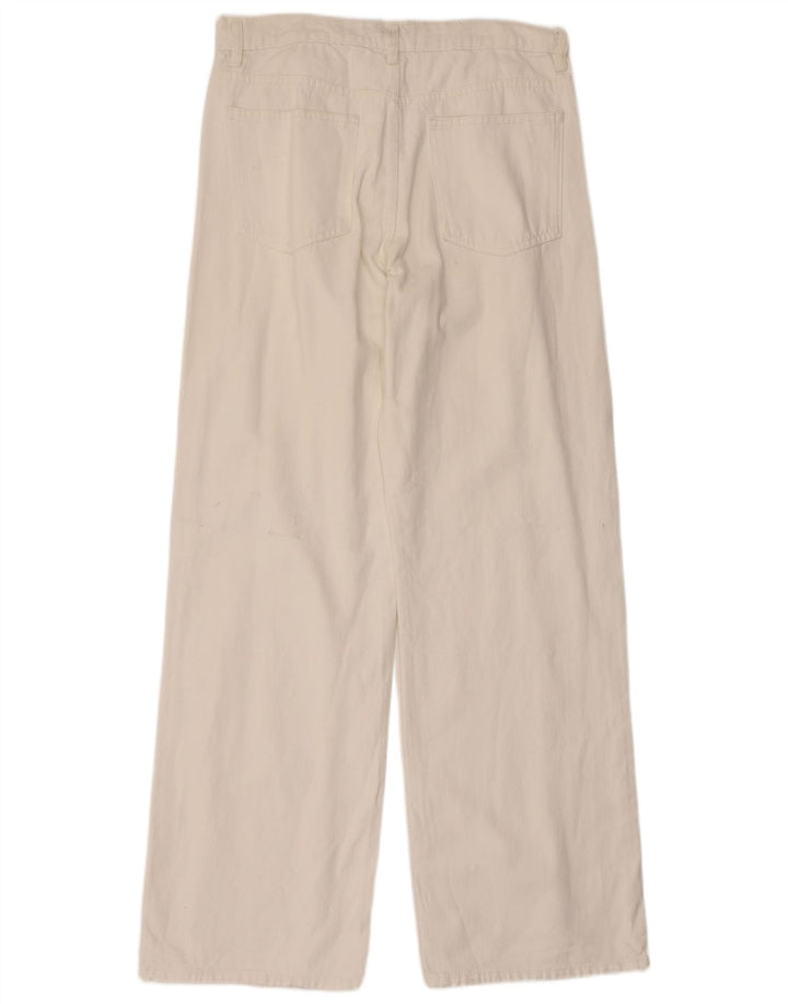 Jeans Zara da donna a gamba larga EU 40 medio W30 L32 bianco
