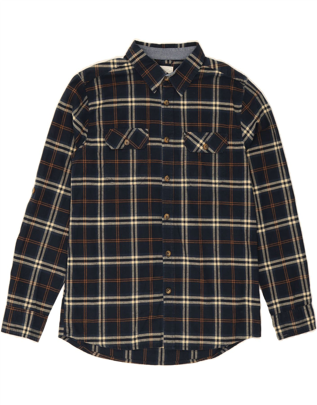 MOUNTAIN WAREHOUSE Mens Flannel Shirt Medium Navy Blue Check Cotton Vintage Mountain Warehouse and Second-Hand Mountain Warehouse from Messina Hembry 