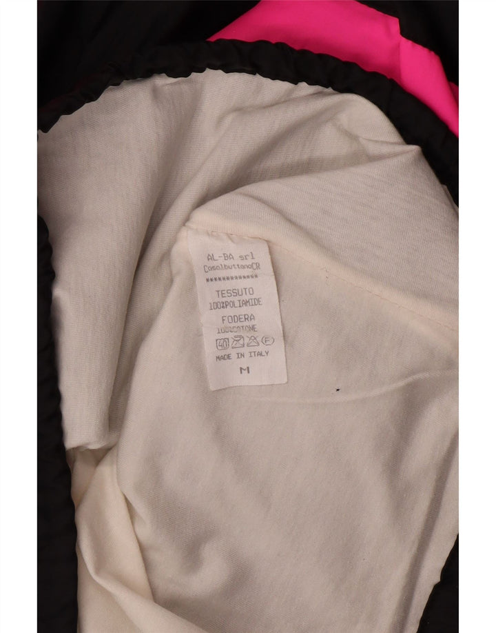 Giacca anorak con cappuccio da uomo VINTAGE UK 38 Poliammide color block medio nero