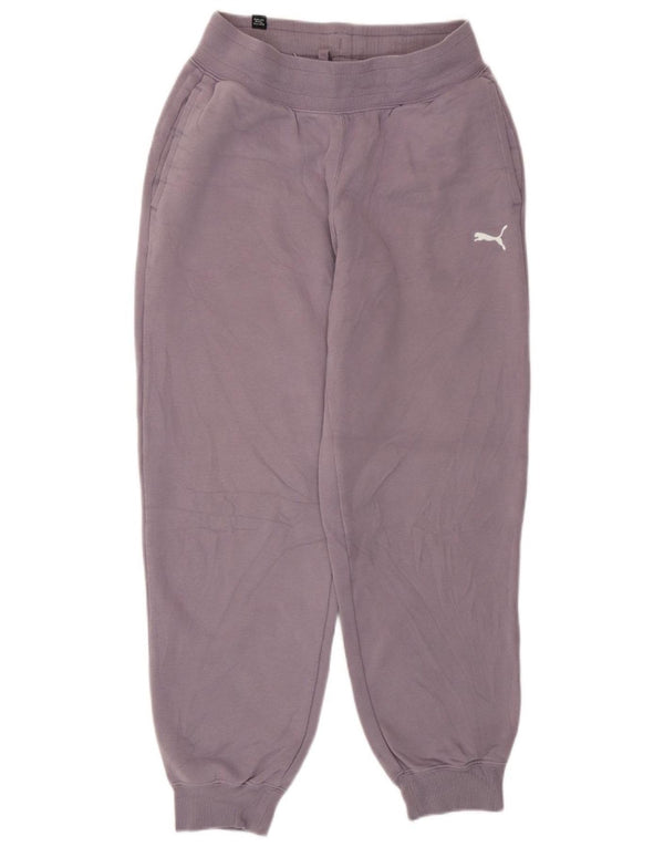 Pantaloni da tuta da donna Puma Joggers UK 10 Small Purple Cotton