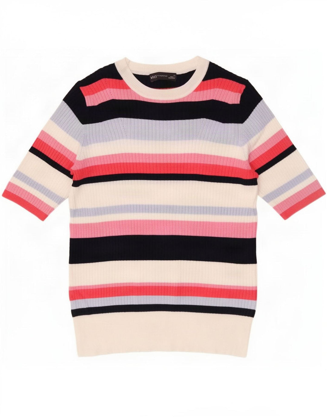 T-shirt da donna Marks & Spencer Top UK 14 a righe multicolori medie