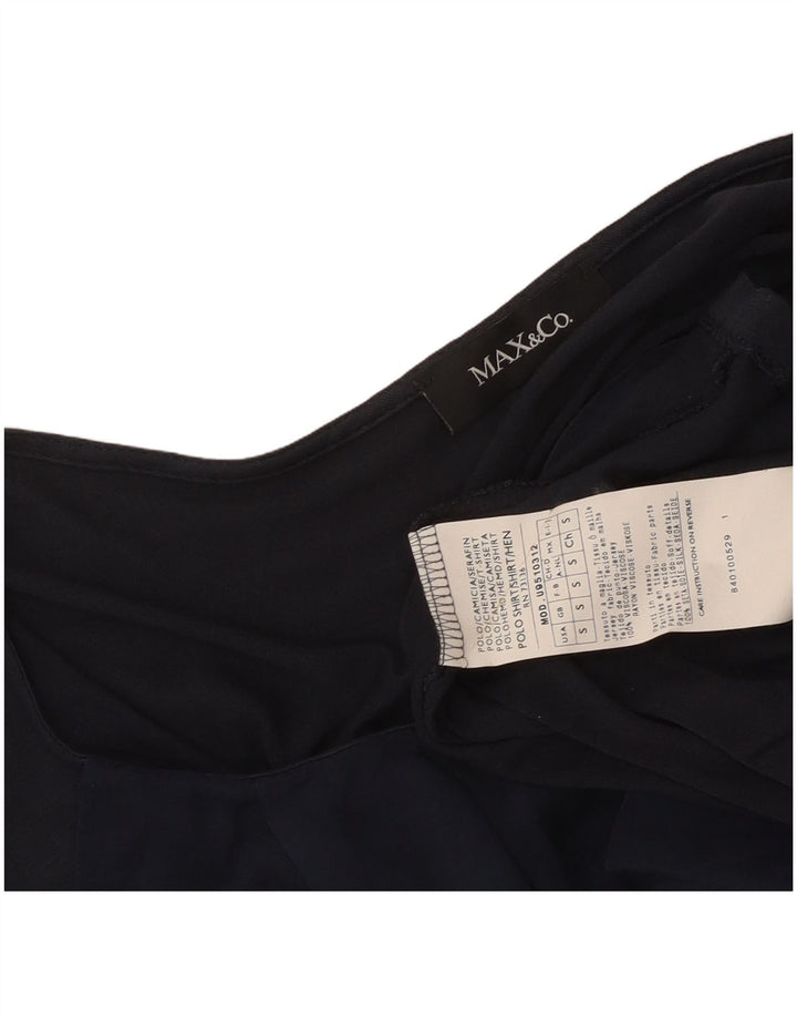 Top camicetta da donna Max & Co. UK 8 Small in viscosa blu navy