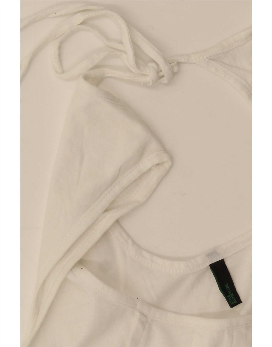 Camicetta senza maniche da donna Benetton Top UK 12 Medio Bianco