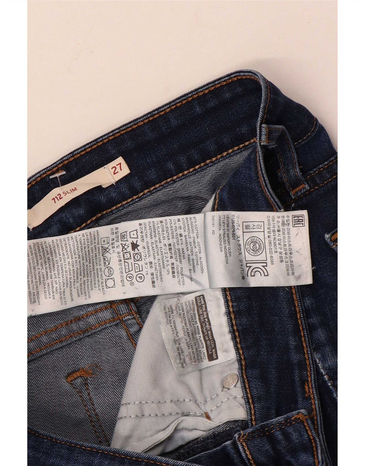 Jeans Levi's 712 Slim da donna W27 L27 in cotone blu