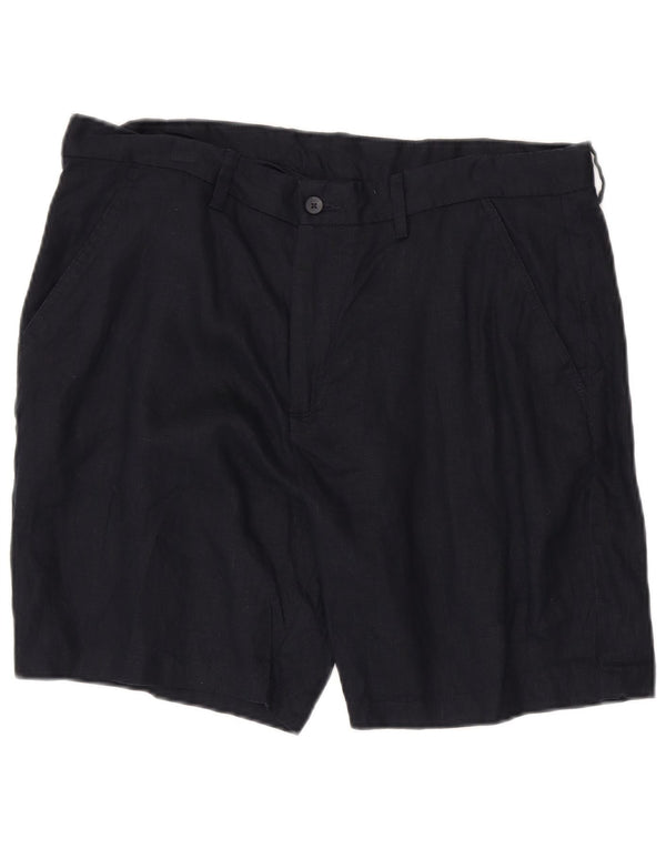 Pantaloncini chino da uomo Zara XL W34 lino blu navy