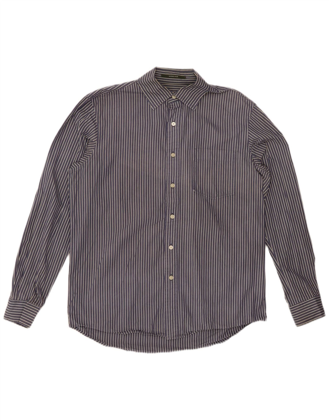 Camicia da uomo EDDIE BAUER cotone gessato medio blu navy