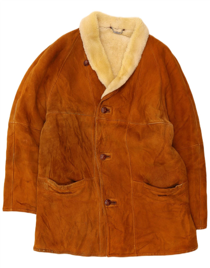Cappotto in shearling da uomo Mabrun UK 40 Shearling beige grande