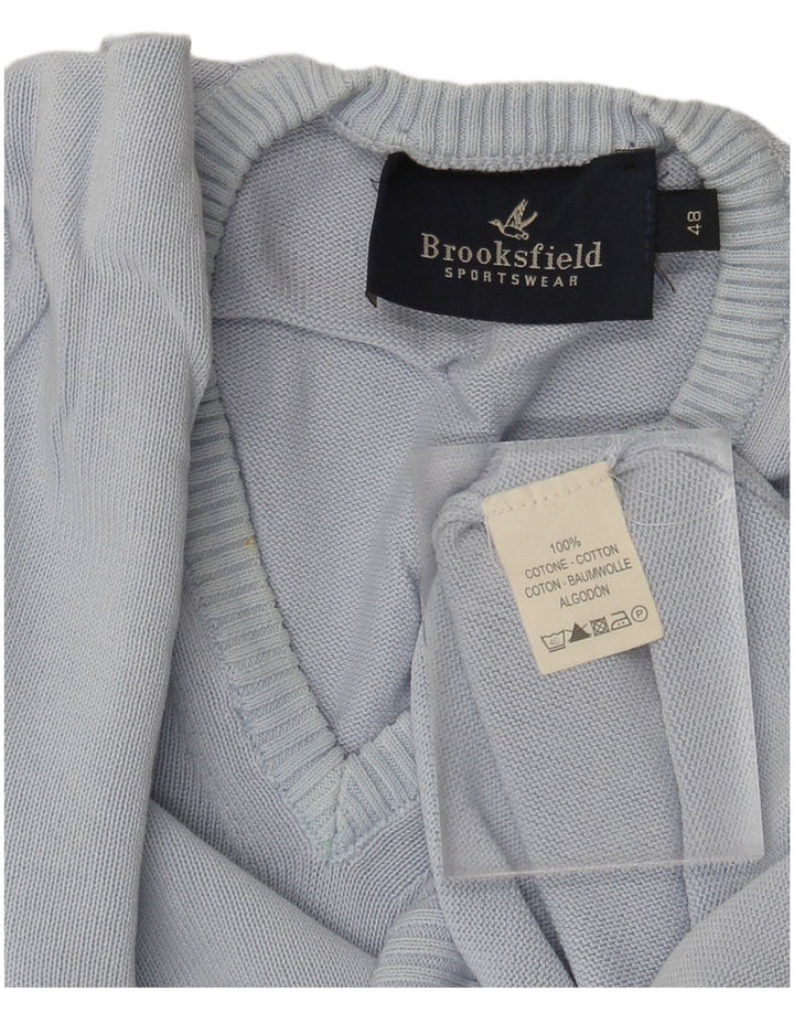 Maglione da donna con scollo a V Brooksfield IT 48 XL cotone blu