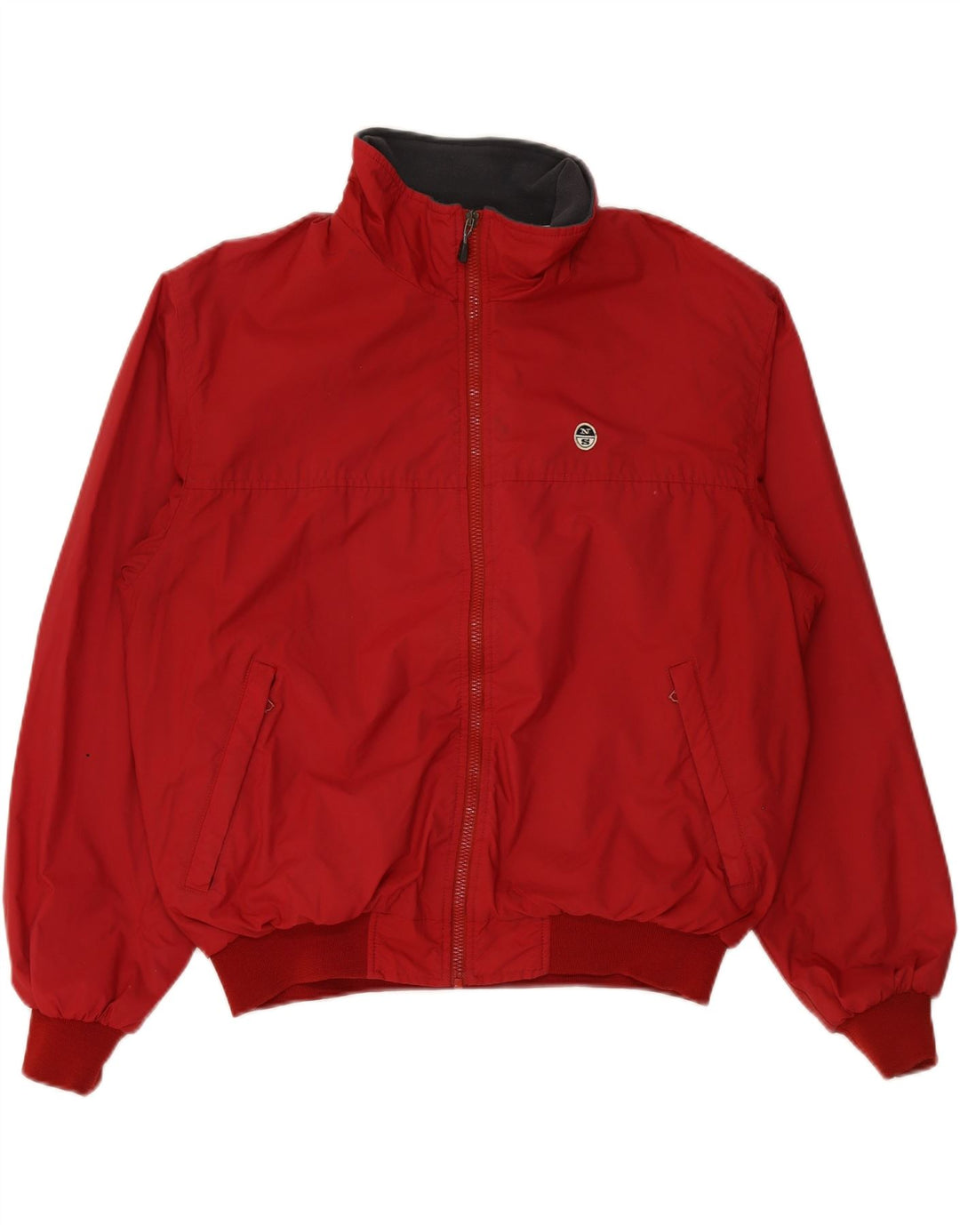 NORTH SAILS Mens Tracksuit Top Jacket Large Red Polyamide