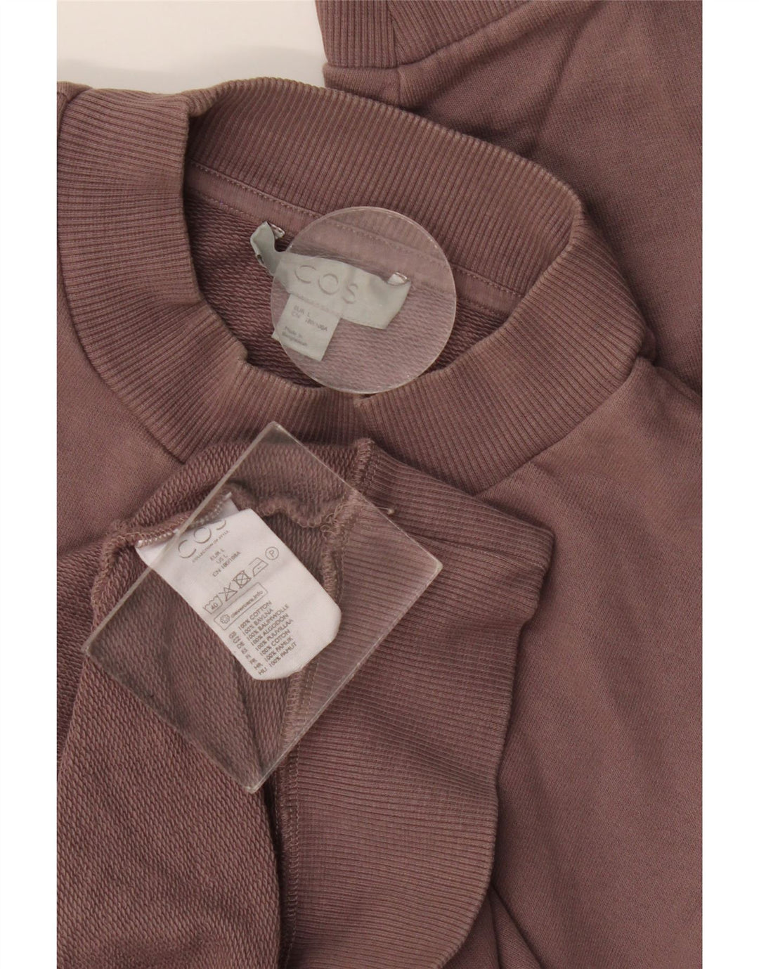 Cos Felpa da uomo Maglione grande in cotone marrone