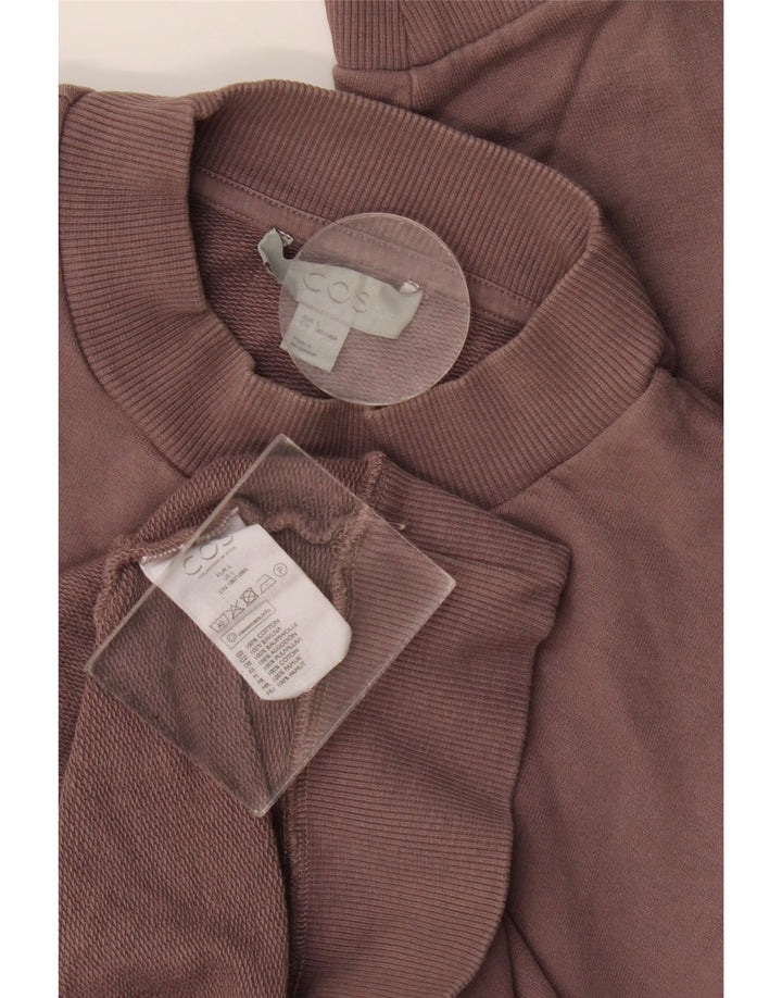 Cos Felpa da uomo Maglione grande in cotone marrone