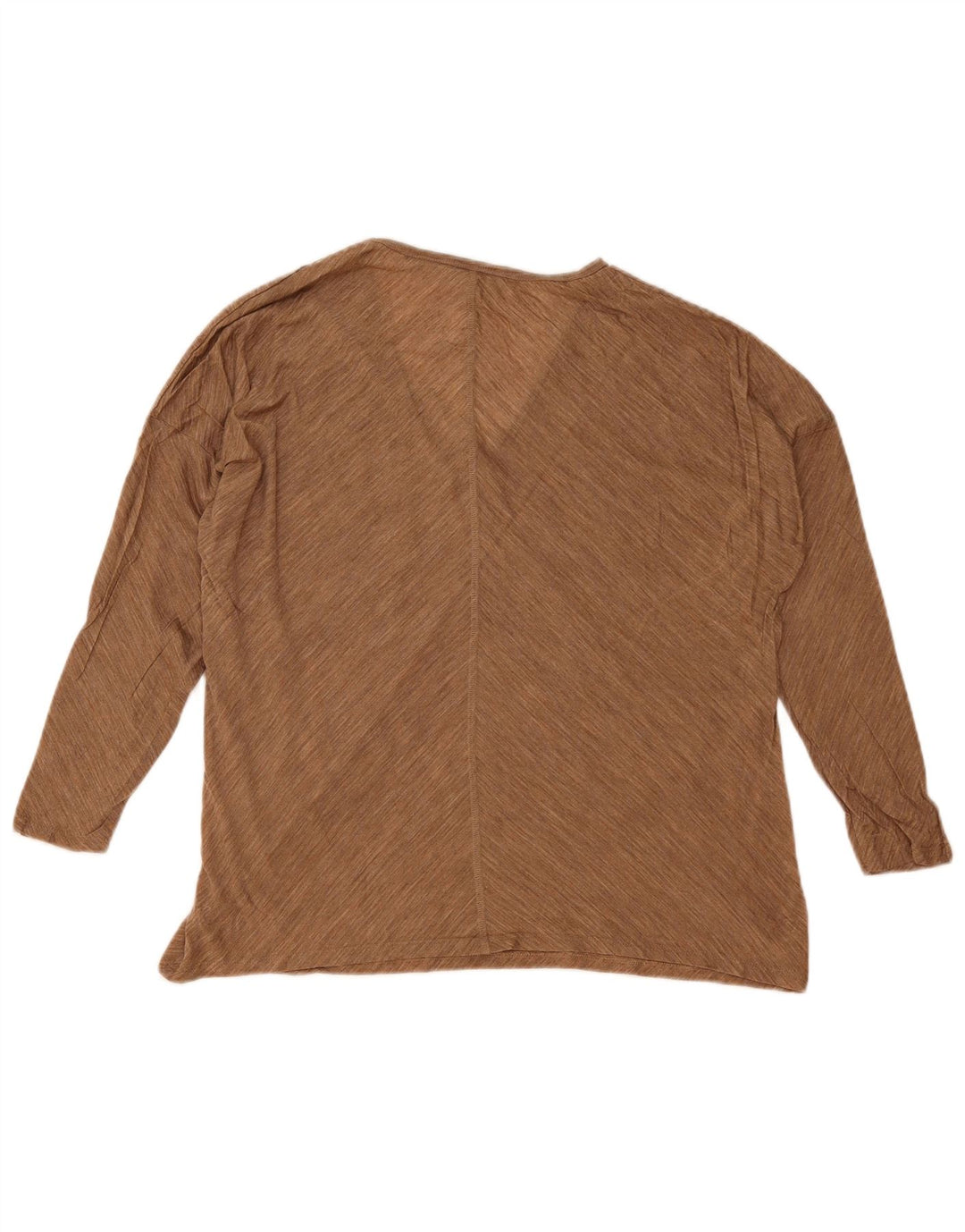 Massimo Dutti Top oversize da donna a maniche lunghe UK 10 Small Beige screziato