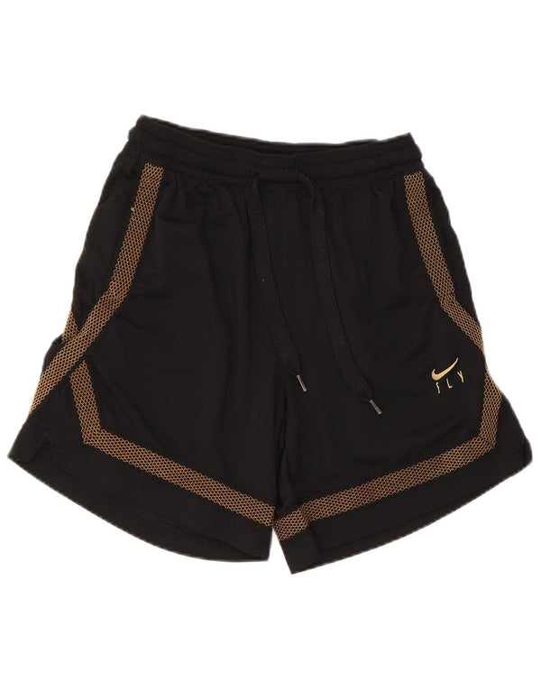 Pantaloncini sportivi Nike Dri Fit da uomo piccoli in poliestere geometrico nero
