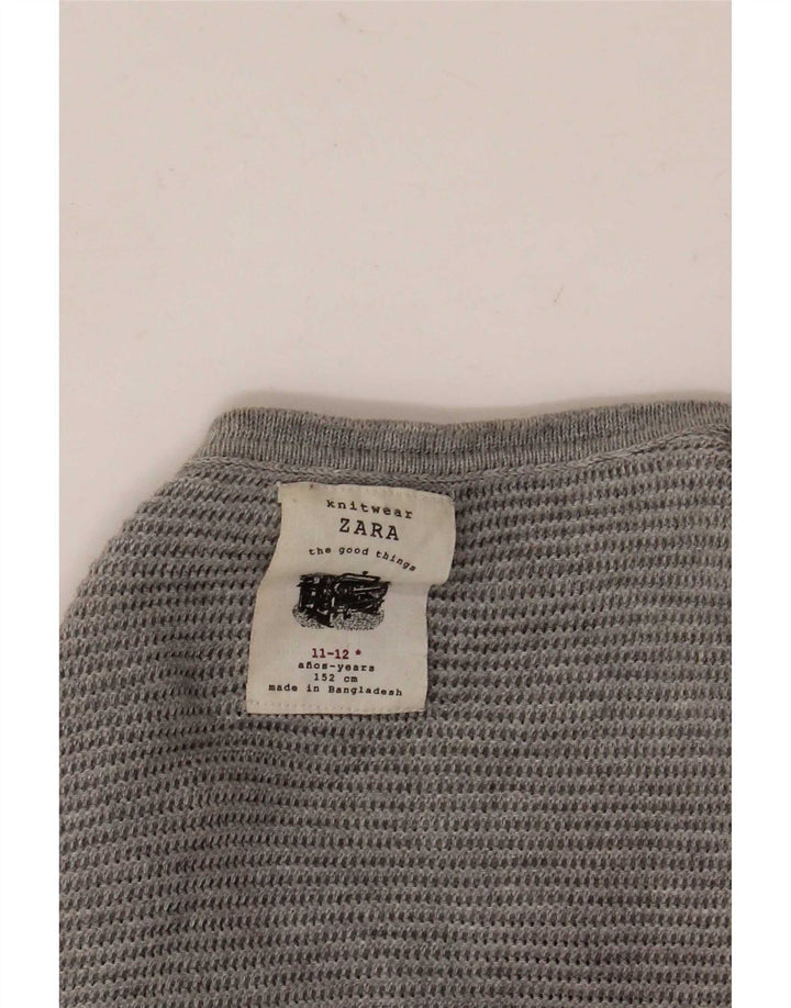 Maglione maglione girocollo da ragazzo Zara 11-12 anni Grigio