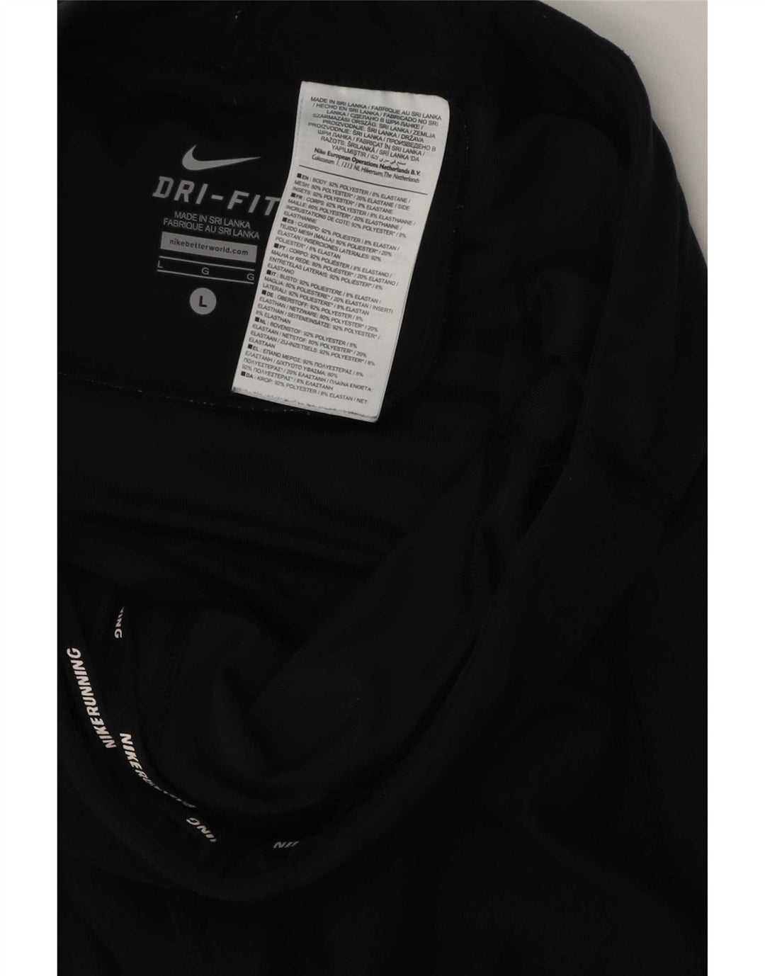 Leggings da corsa Nike da donna UK 14 grande poliestere nero