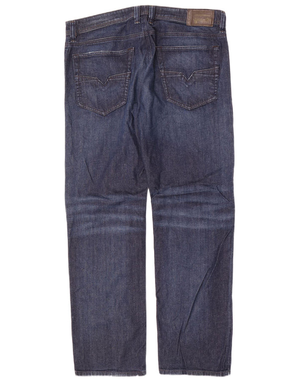 Jeans dritti da uomo Diesel W36 L32 in cotone blu