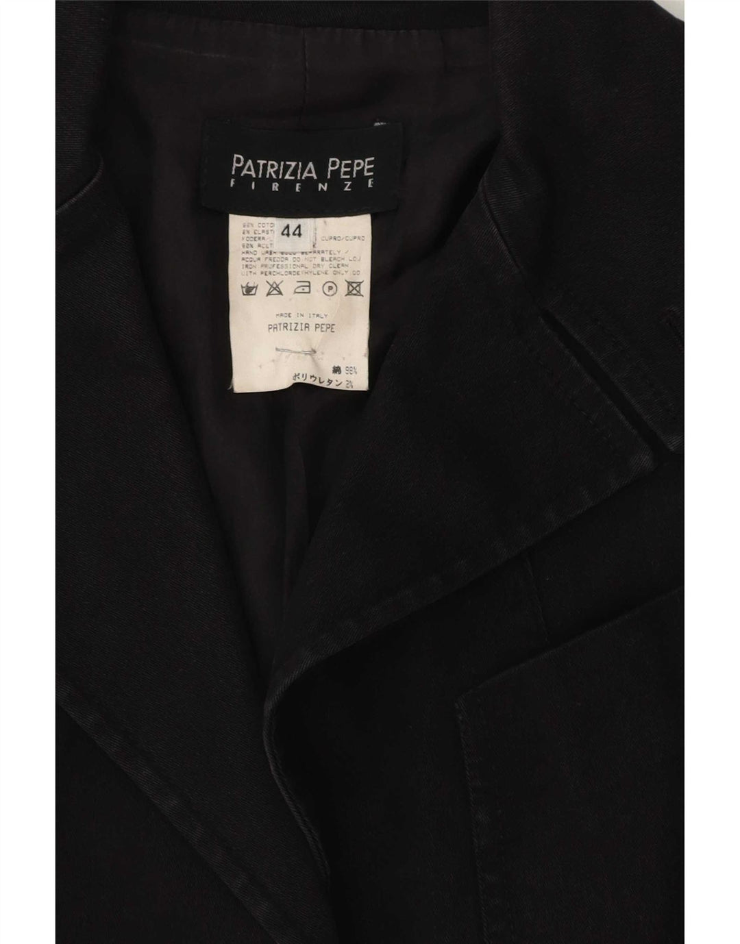 Giacca Blazer 2 Bottoni Donna Patrizia Pepe IT 44 Cotone Medio Nero