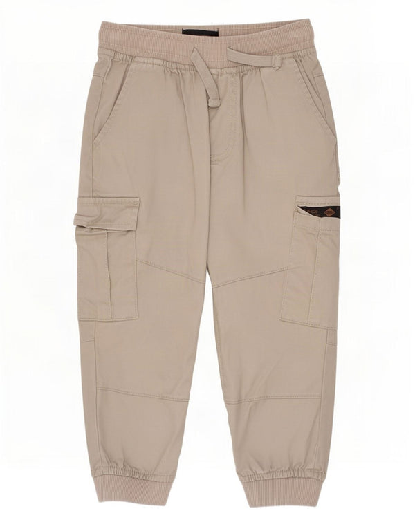 Bench Boys Joggers Cargo Trousers 2-3 Years W20 L13 Beige Cotton
