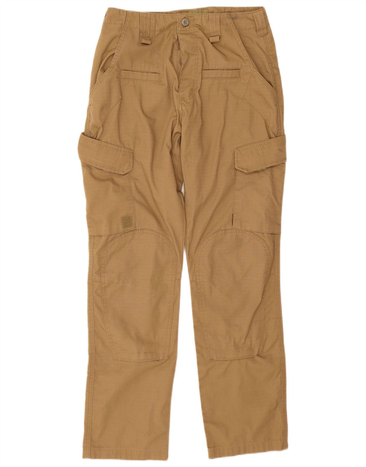 Pantaloni cargo dritti da uomo vintage W30 L30 poliestere beige