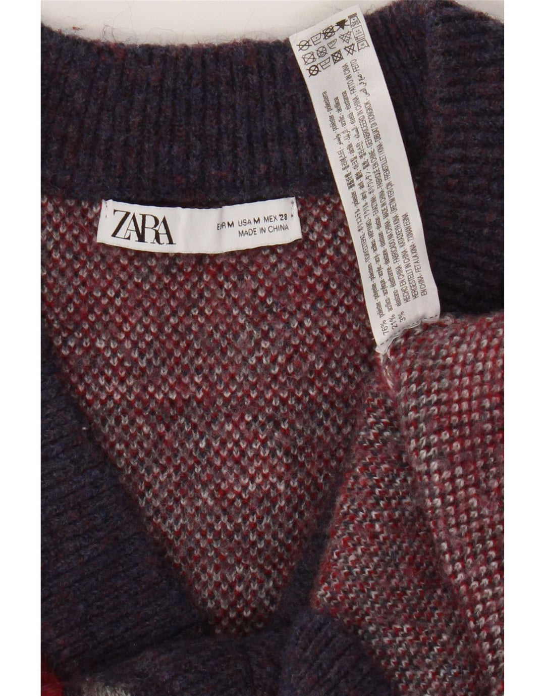 Canotta da donna Zara Canotta UK 14 Poliestere floreale viola medio