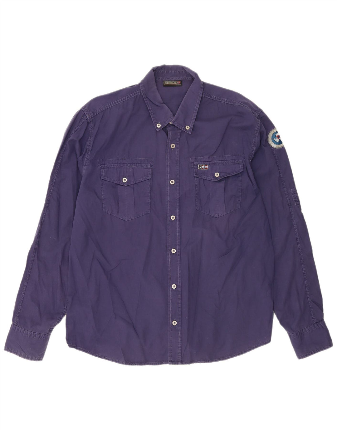 Camicia da uomo NAPAPIJRI XL in cotone blu navy