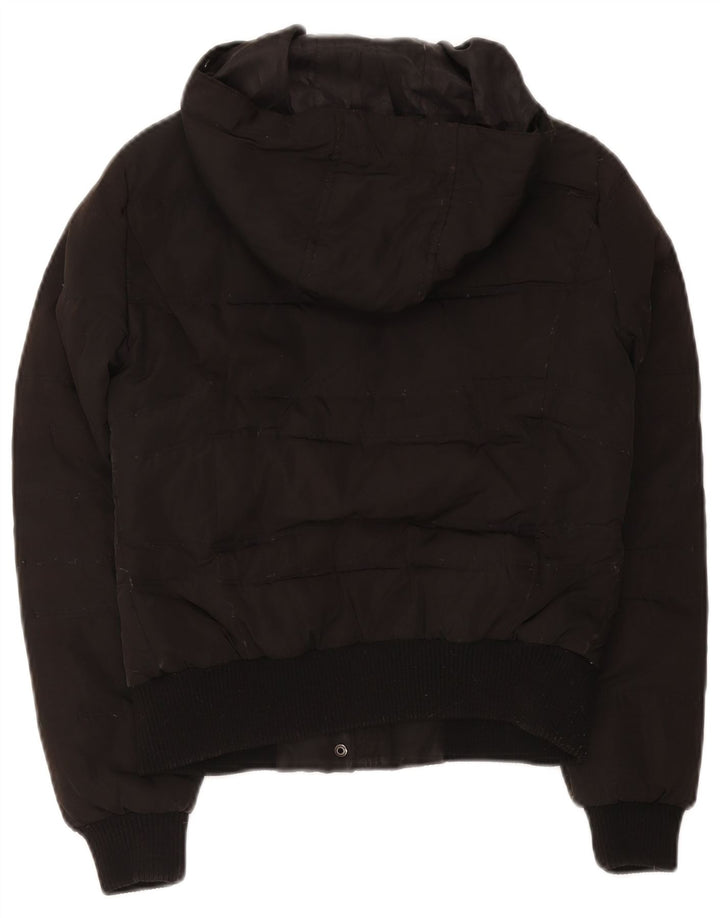 Giacca imbottita con cappuccio da donna Zara UK 10 piccola nera