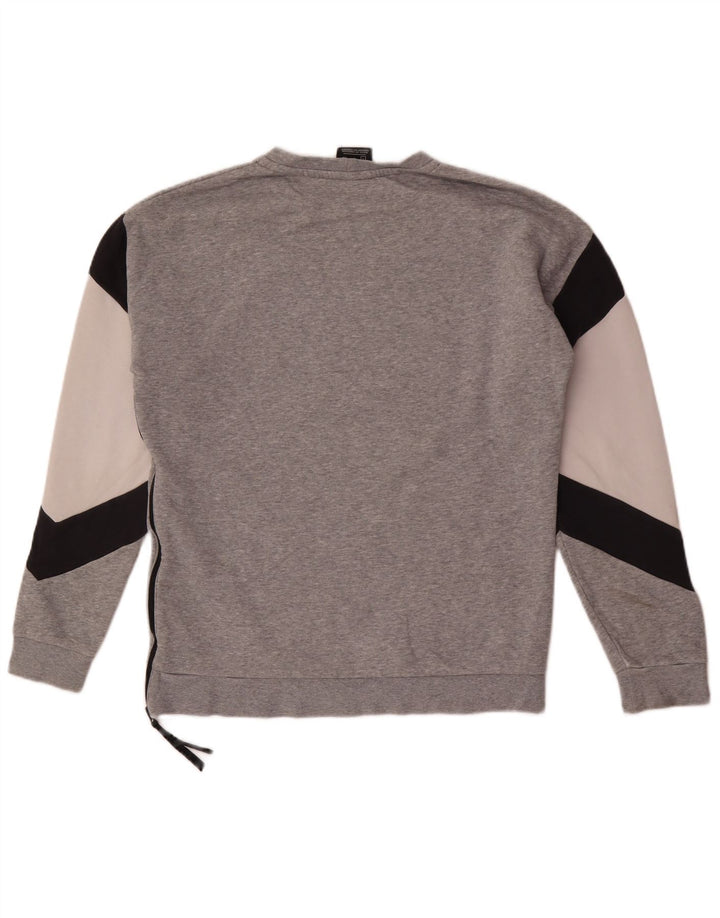 Felpa con grafica Nike da uomo, piccola, in cotone color block grigio