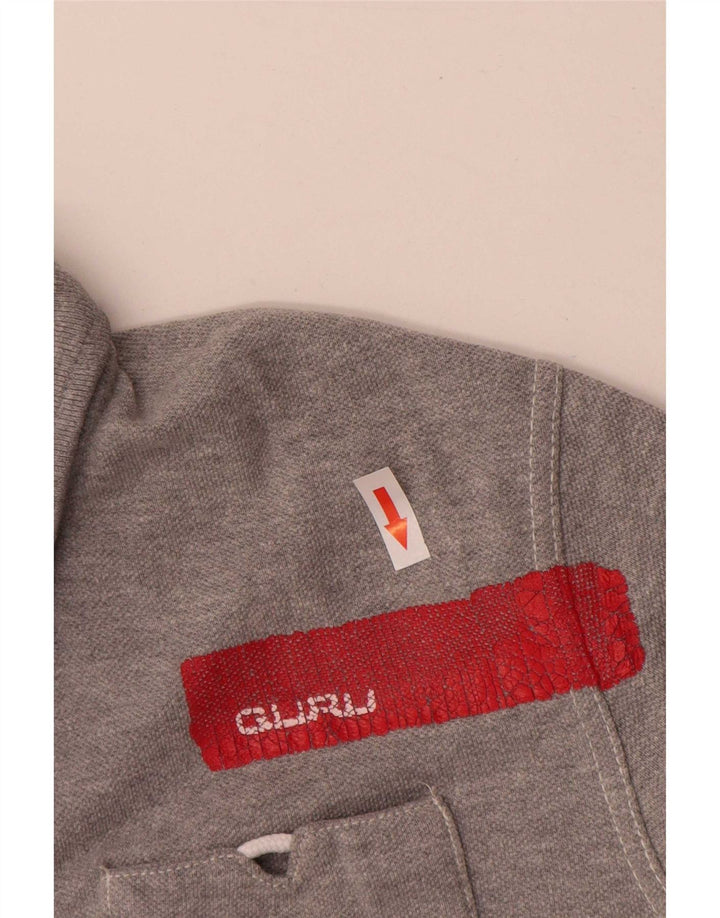 Polo da uomo Guru grande in cotone grigio