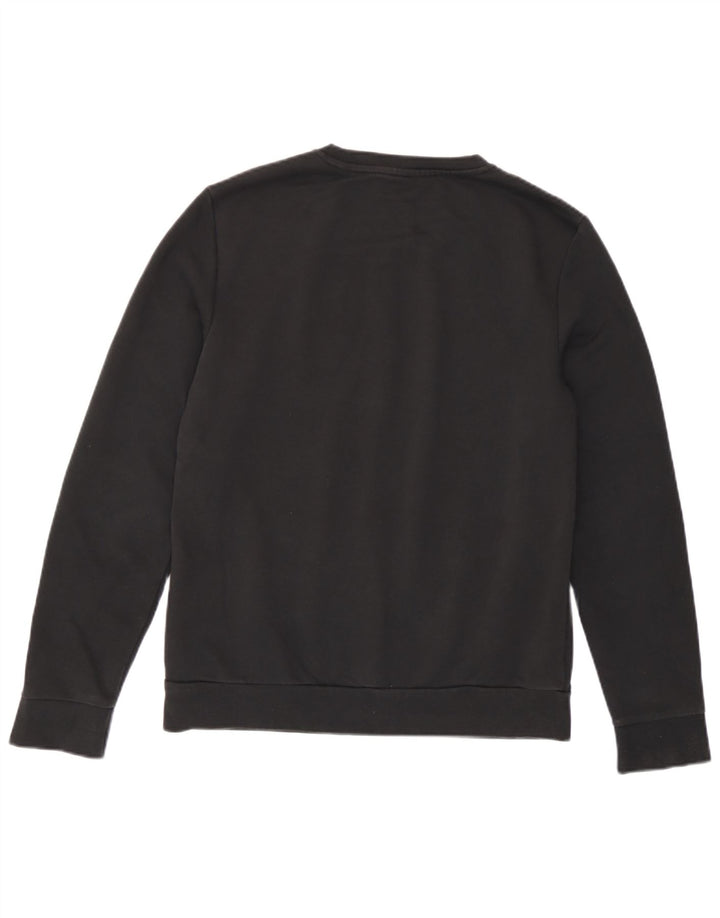 Felpa grafica da donna Adidas Jumper UK 12/14 cotone nero medio