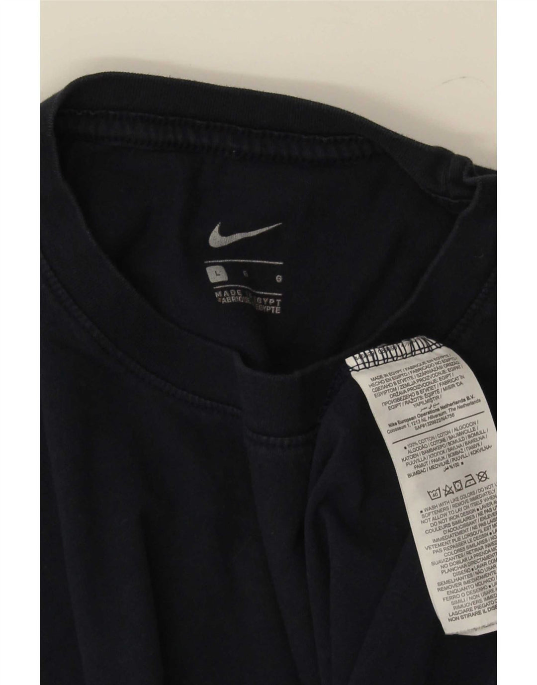 T-shirt da uomo Nike Top Large in cotone blu navy