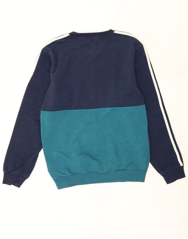 Felpa da uomo Adidas Jumper XS Blu navy Colourblock in cotone