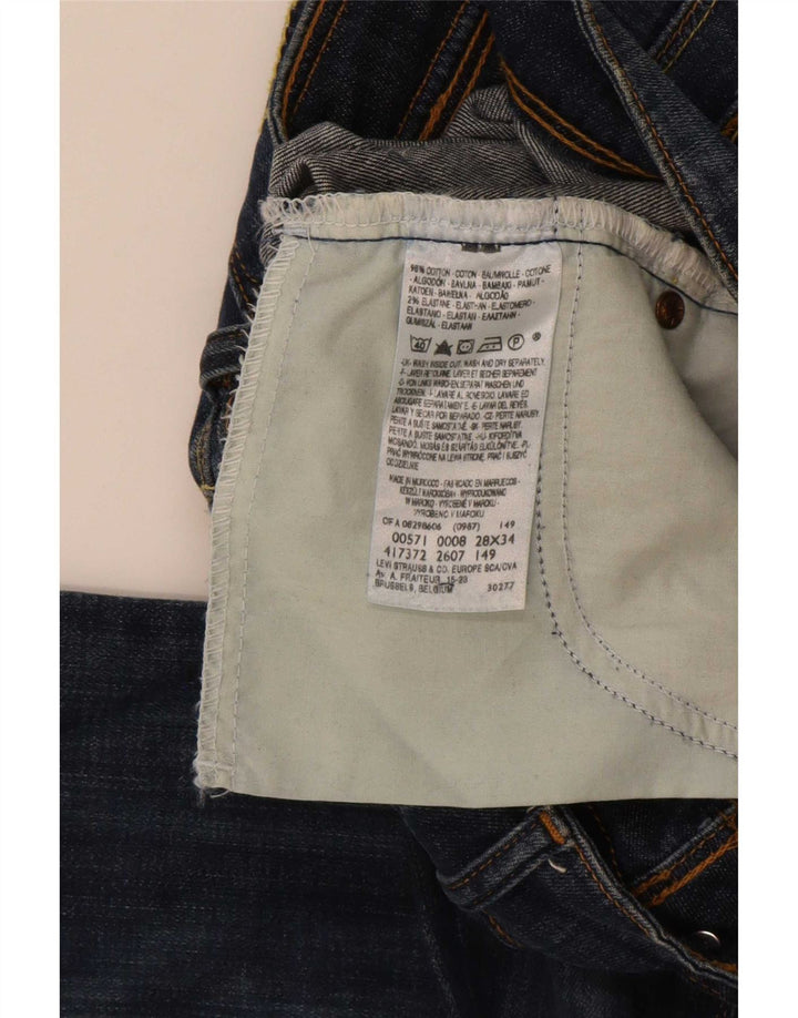 Jeans Levi's 571 Slim da donna W28 L34 cotone blu navy