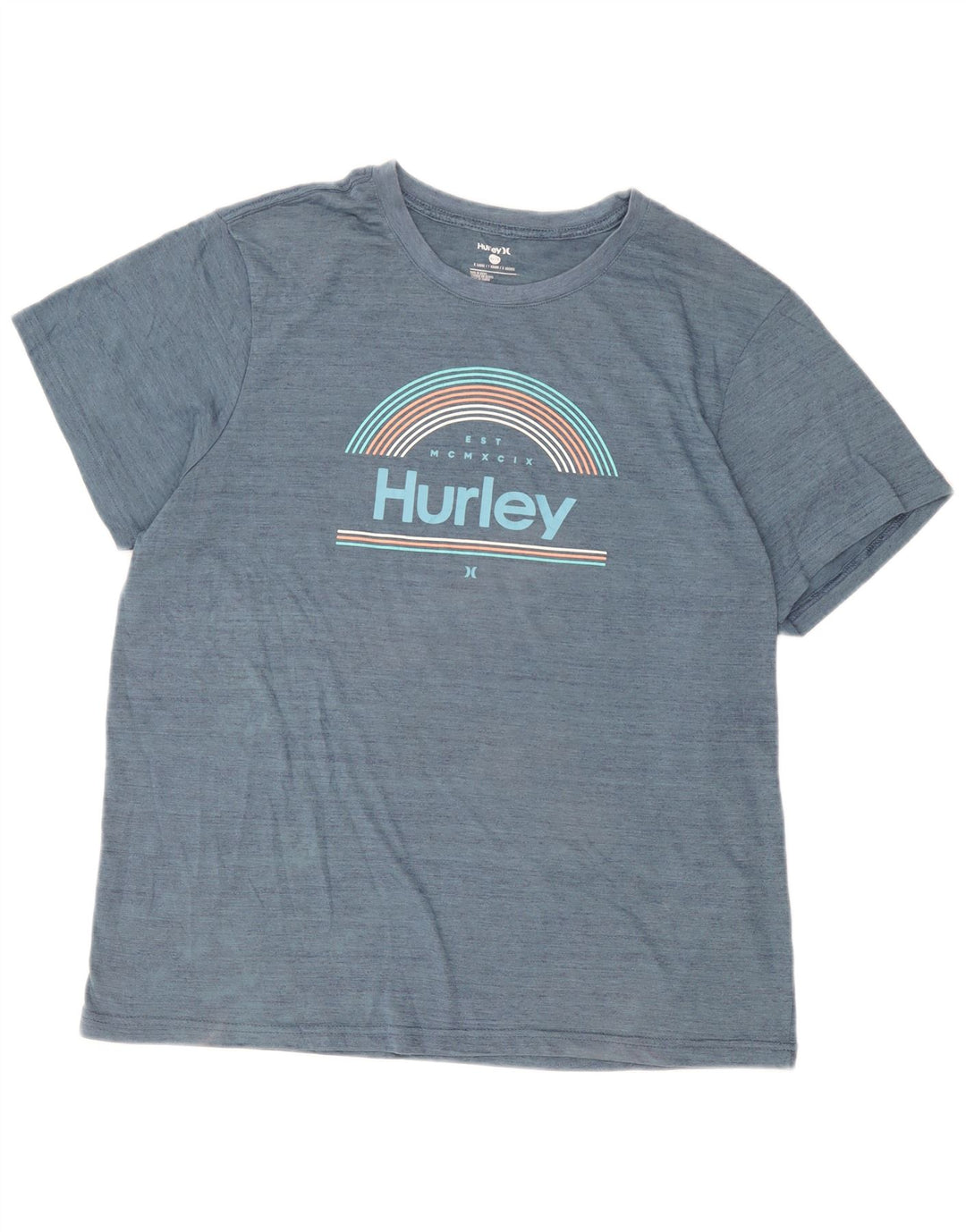 T-shirt grafica da uomo Hurley Top XL blu in poliestere