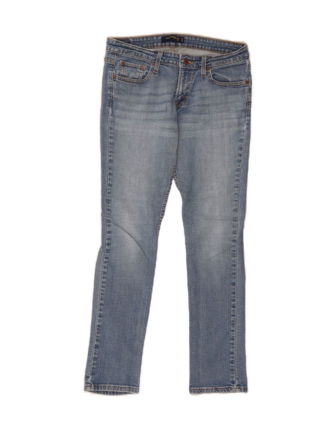 LEVI'S Womens 524 Super Low Slim Jeans US 11 Large W32 L30 Blue Cotton Vintage Levi's and Second-Hand Levi's from Messina Hembry 
