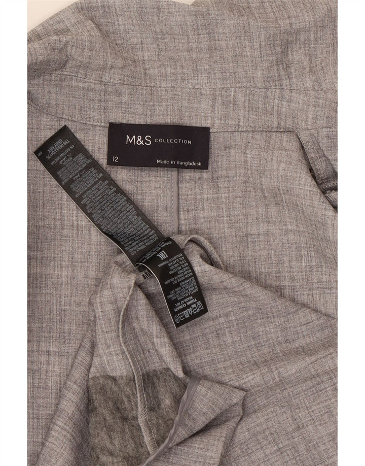 Giacca blazer aperta con maniche a 3/4 Marks & Spencer da donna UK 12 Grigio medio